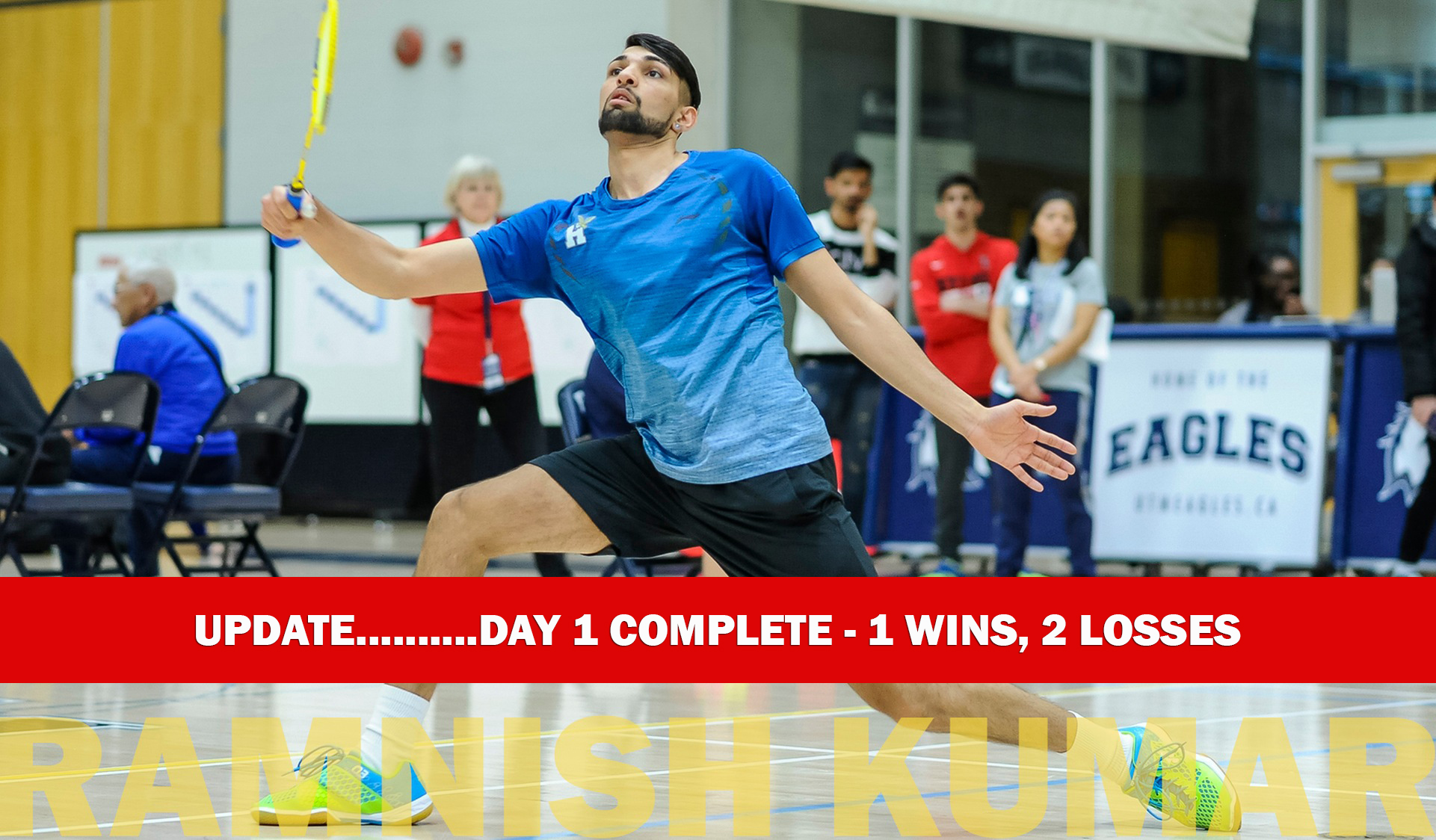KUMAR HEADS EAST IN SEARCH OF CCAA BADMINTON GOLD