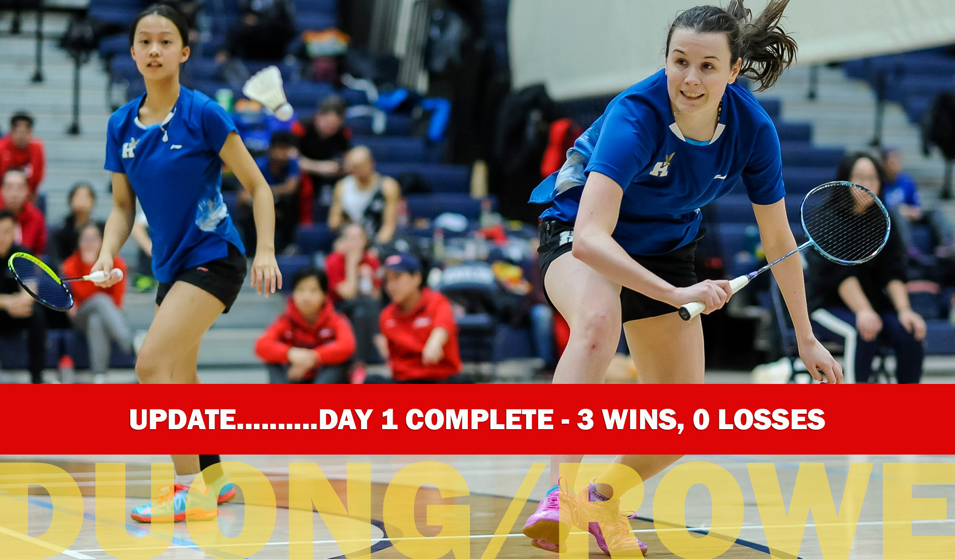 ROWE AND DUONG HEAD EAST IN SEARCH OF CCAA BADMINTON GOLD