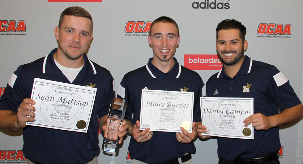 THREE HAWKS HONOURED AS OCAA BASEBALL ALL STARS