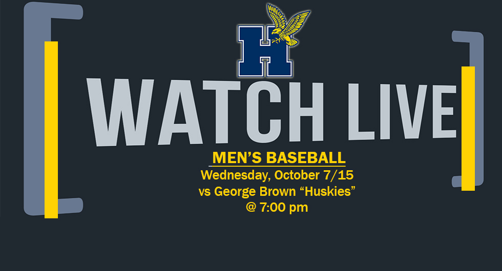 WATCH LIVE TONIGHT: MEN'S BASEBALL VS. GEORGE BROWN