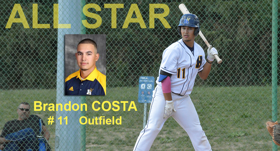 HAWKS BRANDON COSTA NAME OCAA MEN'S BASEBALL ALL STAR