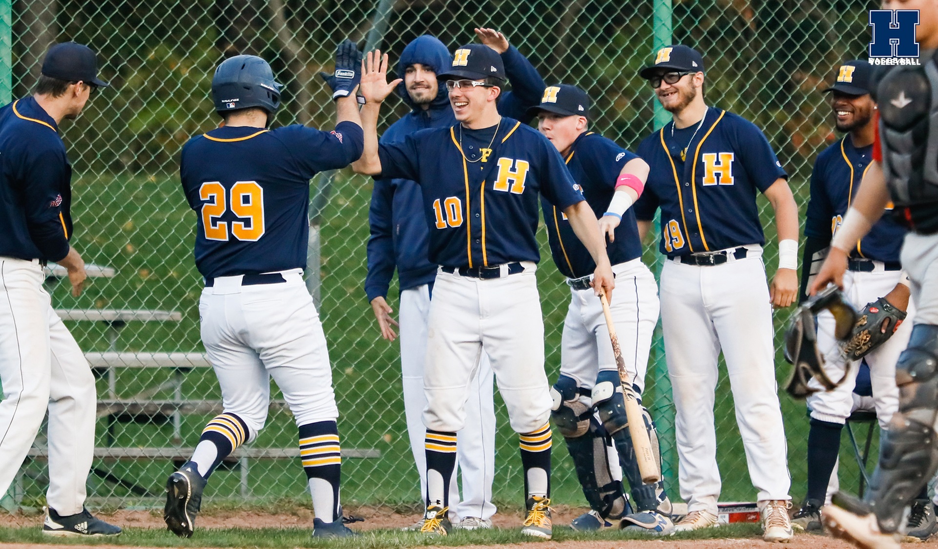 Baseball Splits With Seneca on Seniors Night