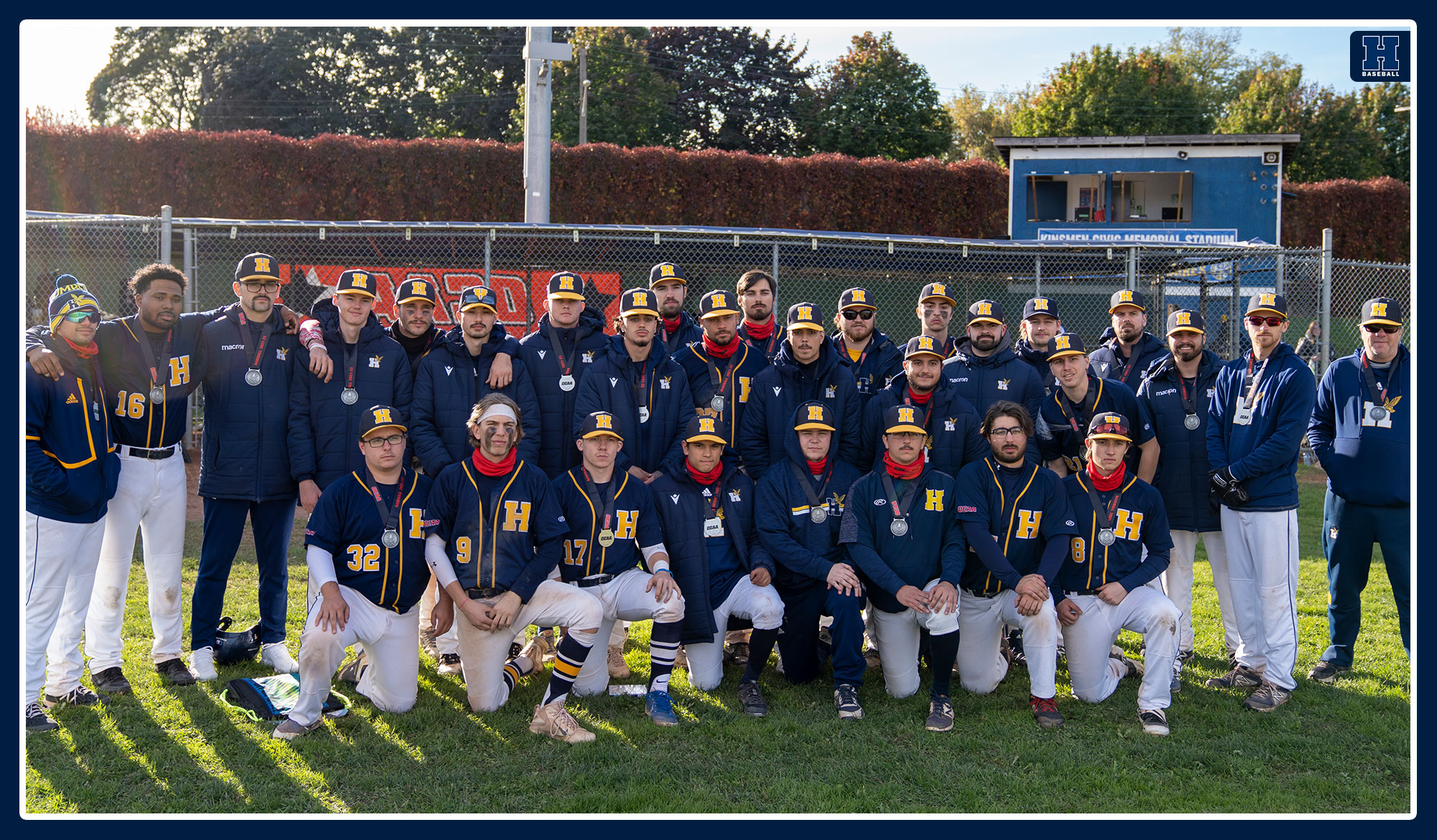 Humber baseball silver medal team photo