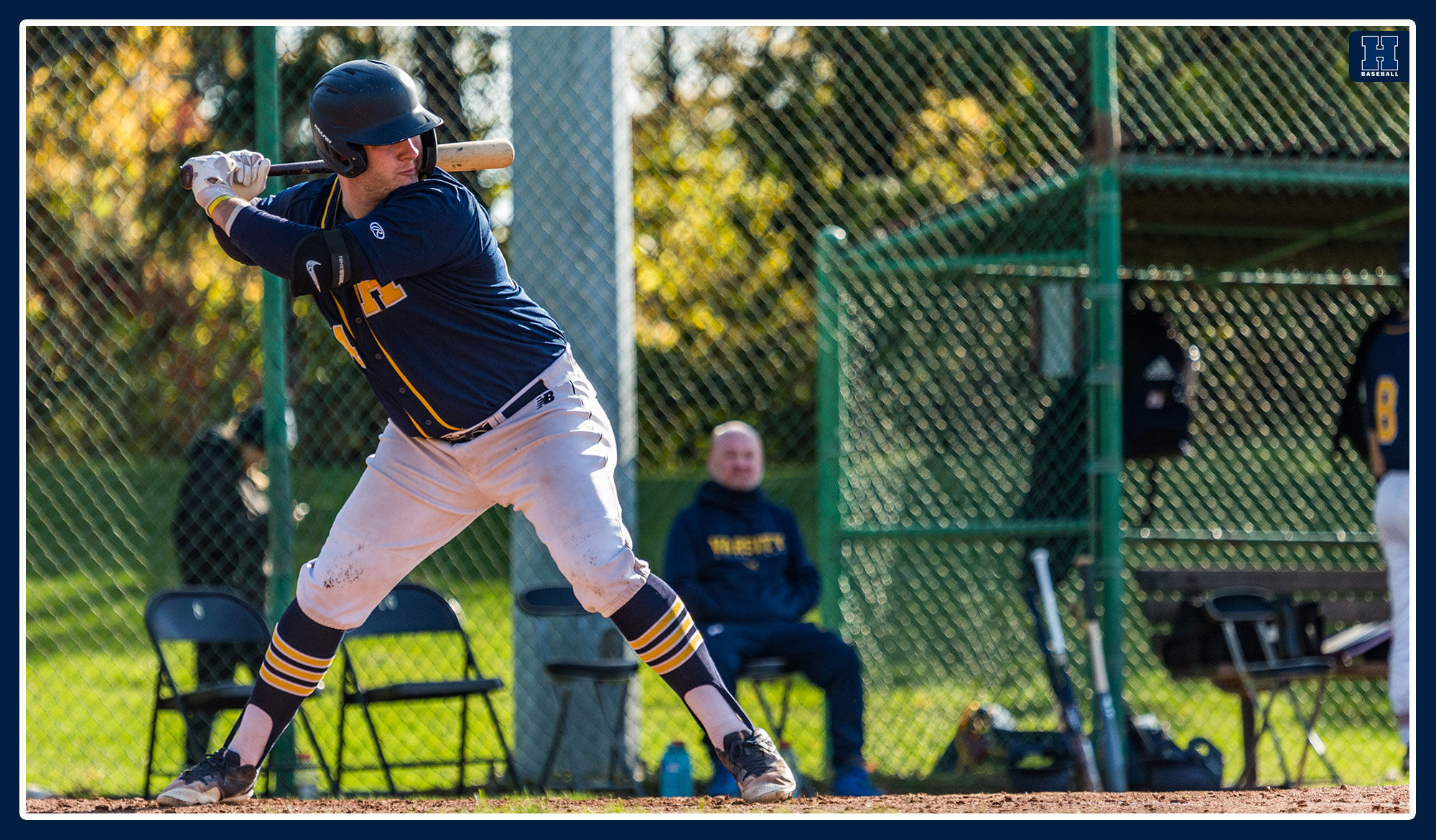 Aidan Murphy loads in the box waiting for a pitch