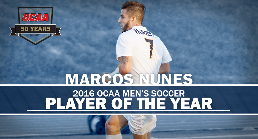 MARCOS NUNES NAMED THE OCAA MEN&rsquo;S SOCCER PLAYER OF THE YEAR