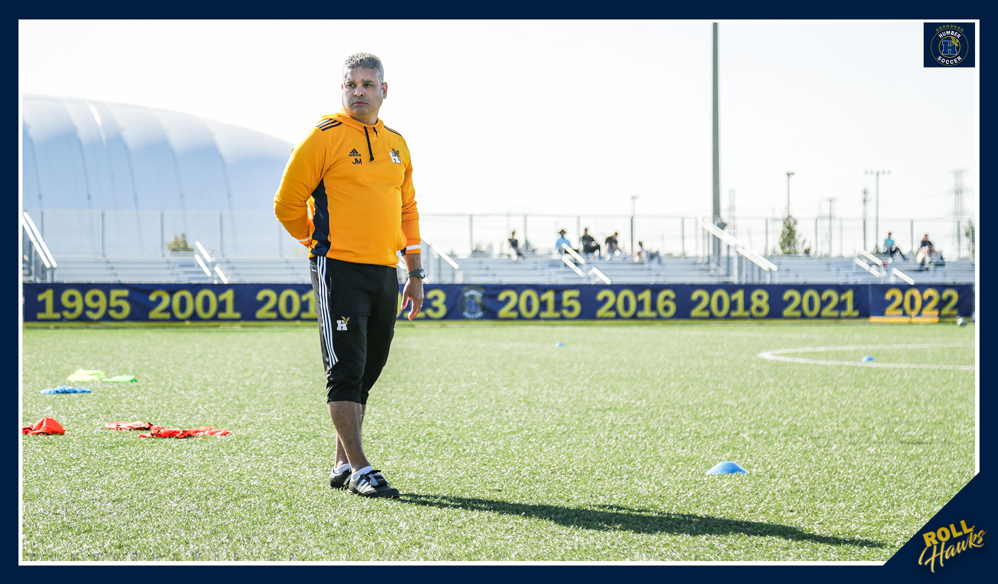 Jason Mesa standing on the soccer pitch