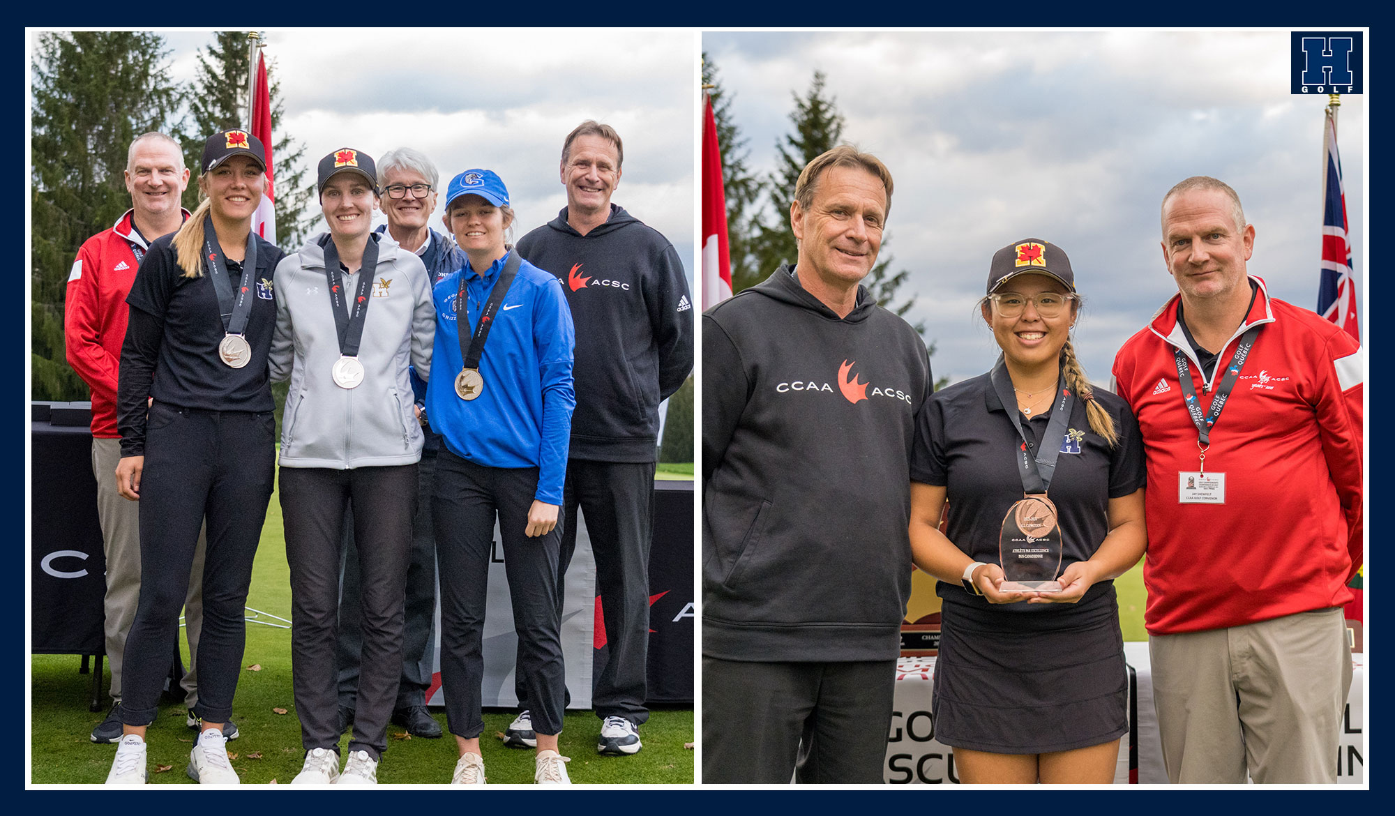 Women's golf with their medals