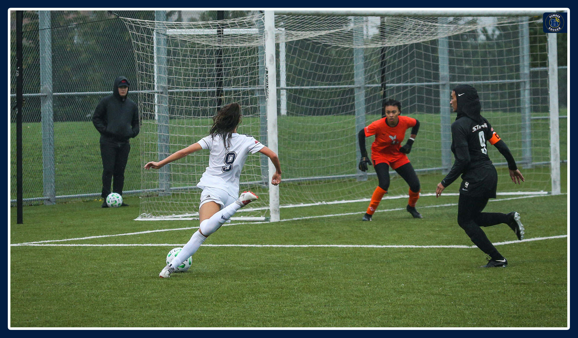 Kaitlynn Russell attempts a shot a net against Seneca