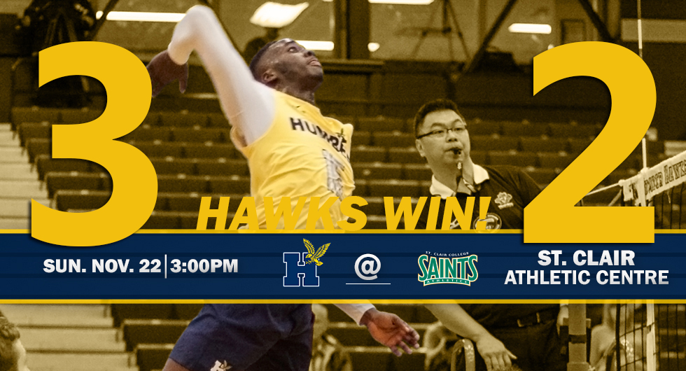 HAWKS WIN SECOND FIVE-SET NAILBITER THIS WEEK