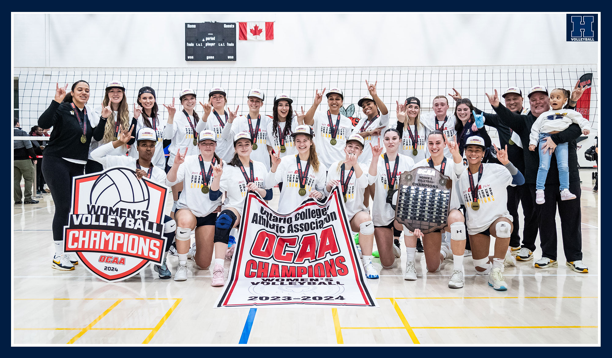 Women's volleyball title team photo